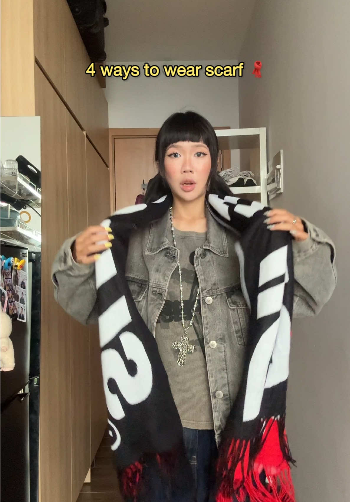4 ways to wear scarf 🧣@Dirty Coins #fyp 