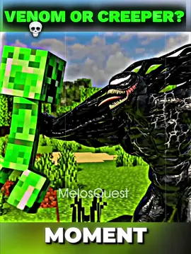 Venom or Creeper 🥶 #creeper #Minecraft #venom #trollface #edit 
