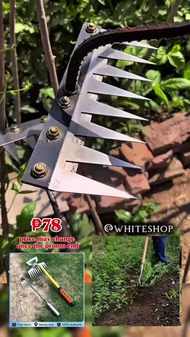 Gardening Hoe Weeding Rake Steel tool grassping raking loosing soil grass cleaner #rake  #grassrake  #gardeningtool  #grasscleaner 