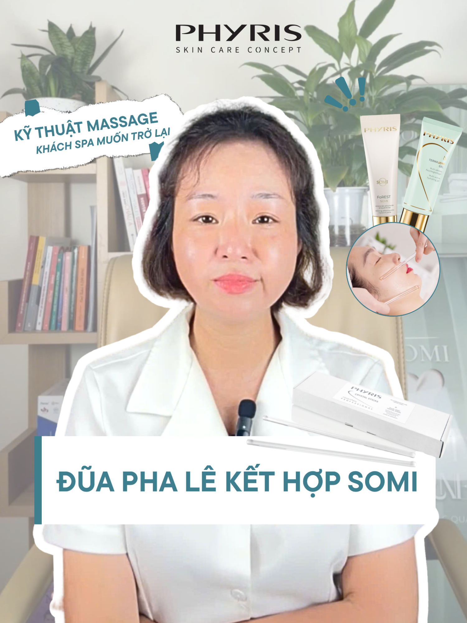 Kỹ thuật massage khiến khách spa muốn quay lại khi kết hợp đũa pha lê & somi #fyp #xh #beauty #skincare #xuhuong #trend #tips #phyris #phyrisvietnam