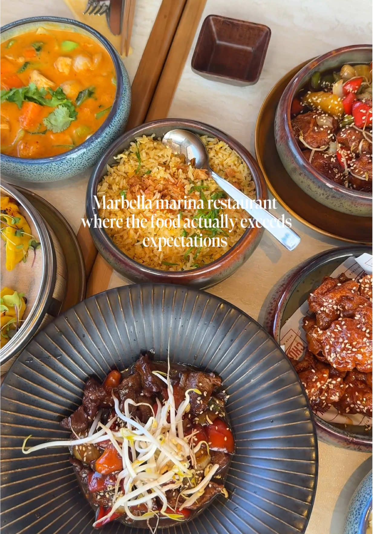 The fooddd here was something to be dreamed about... 💫❤️‍🔥 Chow Asian Kitchen, Puerto Banus 📍 Reasonably priced for the marina, with views to die for a you watch the world pass by. Make sure to get this on your list for lunch or a gorgeous sundowner spot when you are next in Marbella 🤍 #marbella #marbellafood #marbelladinner #puertobanus #chowmarbella #thingstodomarbella #spaintravel #girlsholidaymarbella #marbellarestaurants #puertobanusharbour