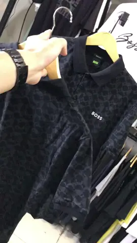 Kaos kerah boss full motif edisi stok terbatas bosqu😜👌 #fyp #outfit #trend 