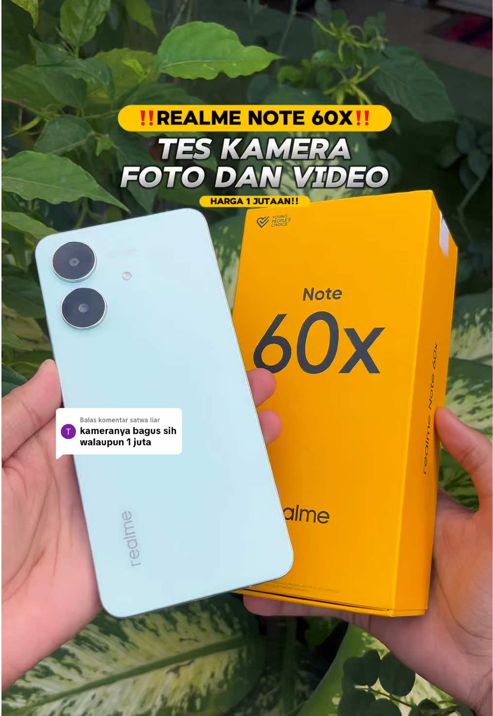 Membalas @satwa liar Tes kamera foto dan video Hp 1 jutaan sebagus ini? #realmenote60x #realme #hp1jutaan #realmeindonesia #guncang88 