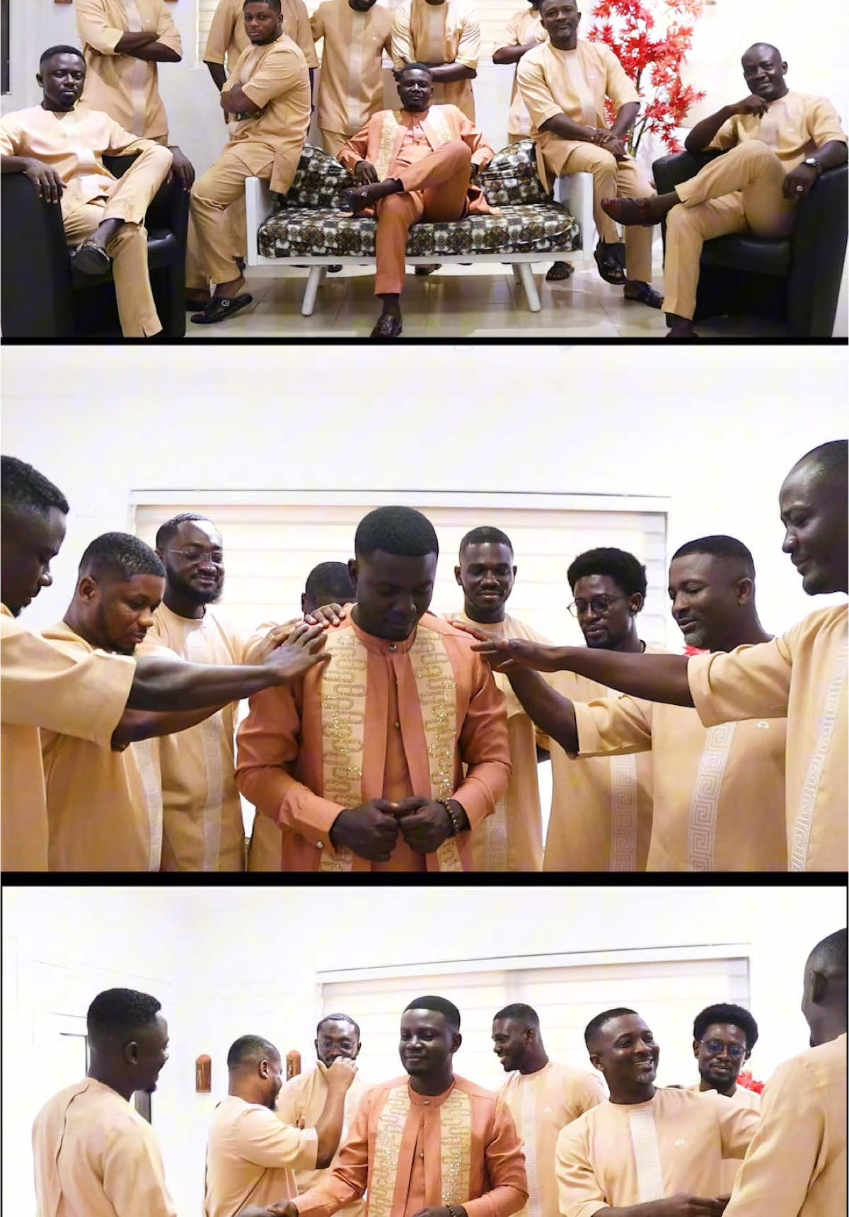 Billy steps into a world of elegance, donning his stunning three-piece kaftan for his traditional marriage to Yasmeen. Surrounded by his supportive best men, this special moment is a beautiful tapestry woven from culture, sophistication, and love. Every detail, meticulously styled by Chapters Couture, sings of heritage while showcasing a modern flair. Captured through the artistic lens of Rahvin, this occasion isn’t just about attire; it tells a captivating story of identity, pride, and union. 🎥 Directed by: Rahvin   👘 Costume Designer: Chapters Couture   #TraditionalWedding #GroomStyle #ChaptersCouture #CulturalElegance #BillyAndYasmeen #RahvinVisuals #ModernTradition #GhanaianWedding #CustomMenswear #AfricanElegance