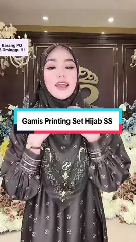 Gamis Printing Set Hijab SS #mewah #gamispremium #dresscantik #gamiselegan #gamiscantik 