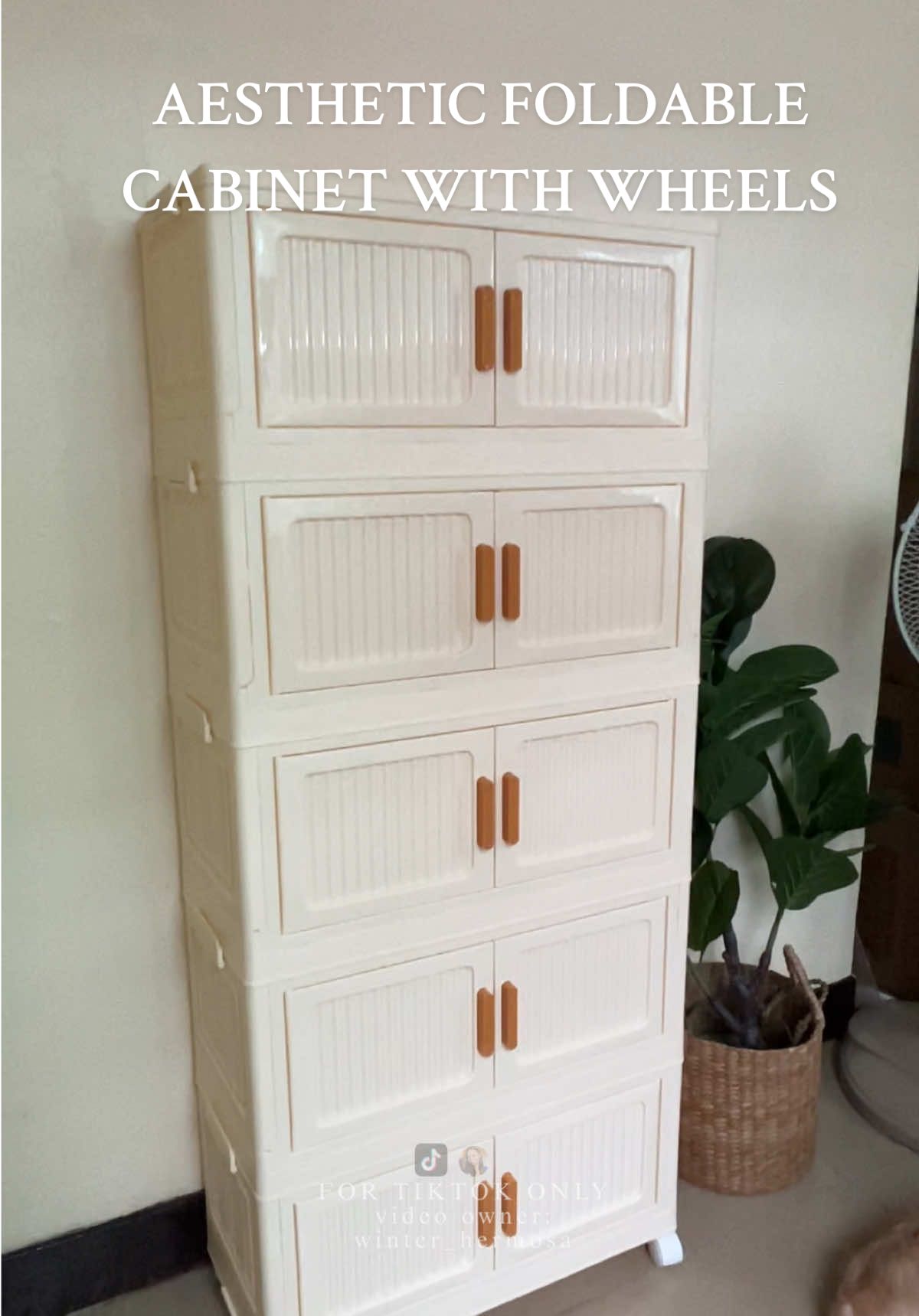 Aesthetic cabinet na di papasukin ng alikabok 🥰 #cabinet #aestheticcabinet #cabinetrecommendation #foldablecabinet 