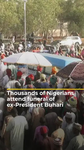 Thousands of Nigerians attended the funeral procession of former President Muhammadu Buhari, in his hometown of Dauru. #news #Nigeria