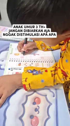 Membalas @putriahlam14 Anak Usia 3th + Jangan dibiarkan aja nggak distimulasi apa apa sayang banget karena itu adalah masa golden age,usia keemasan.Bisa distimulasi pakai buku ini agar motorik serta kemampuan kognitif terasah.bukunya tidak perlu dihapus karena tulisan menghilang sendiri dalam waktu 1-4 Menit.Yuk samaan bun🤗 #bukuanak#sankmagic#sankmagicbook 