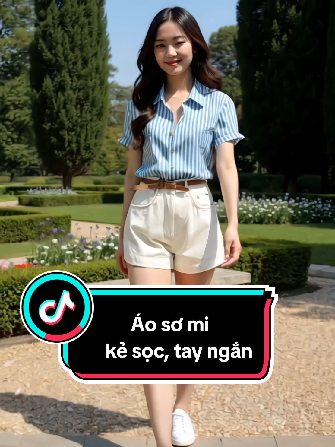Áo sơ mi nữ kẻ sọc, tay ngắn. Chất liệu cao cấp. #linhlinhshop17 #ao #aosomi #aosominu #croptop #thoitrangnu 