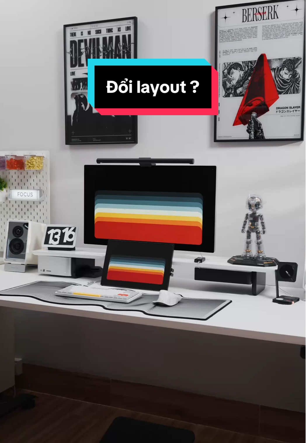 Đổi layout mới cho góc setup và đây là những cập nhật mới của mình #desksetup #LearnOnTikTok #nghiensetup #deskaccessories #decor 