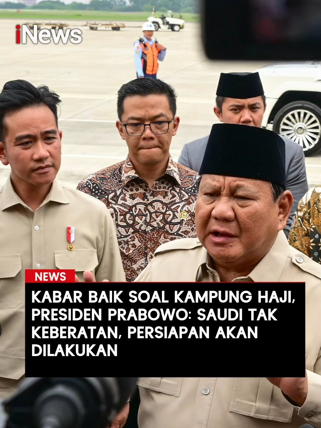 Presiden Republik Indonesia Prabowo Subianto membawa kabar baik usai lawatan luar negerinya selama 15 hari. Salah satunya soal rencana pembangungan Kampung Haji permanen di Arab Saudi.  Ditemui di Lanud Halim Perdanakusuma, Jakarta Timur, pada Rabu (16/7/2025). Presiden Prabowo mengungkapkan secara prinsip pemerintah Arab Saudi tak keberatan. 