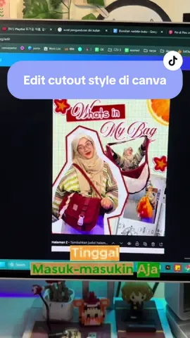 Edit ala ala coutout style di canva ky gini gampang bgt bikinnya ✨ Yang salfok sama tas nya dari @Toune Daily yaa 😎 . . #tas #canvaedit #OOTD #canvahacks #bag