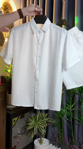 Sét bộ (áo sơ mi + quần short) chất đũi mềm mịn #bodonam #boduinam #reviewthoitrang #xuhuongtiktok 