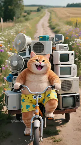 Brother pig was tricked by the orange cat,and the ending was tragic….#cat #aicat #kitten #orangecat 