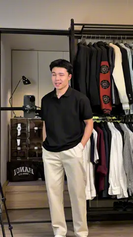 Áo Polo Form Hơi Rộng Vải Cá Sấu Cổ Không Cúc #thanhdongian #goclamdep #fyp #review 