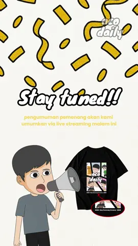 Langsung ke youtube acodaily guys!  #acodaily #giveaway #tshirt