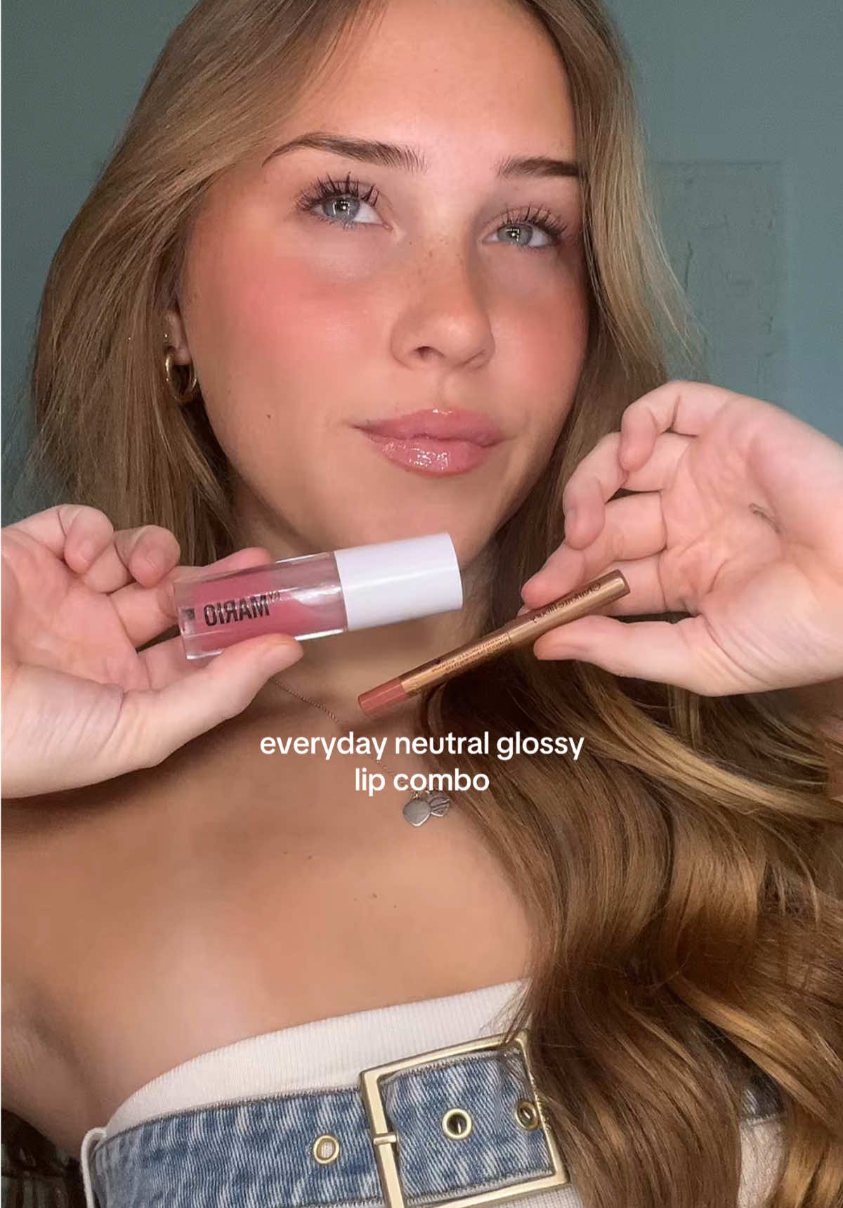 Everyday neutral glossy lip using @Charlotte Tilbury liner + @makeupbymario gloss in shade rosewater 🫶🏼✨ #lipcombo #makeup #foryou #4upage #lipgloss 