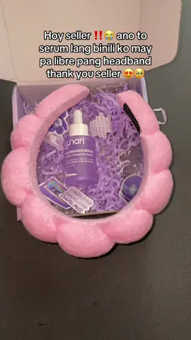 grabe tong serum na to biglang may pa headband ang cute  #yunari #yunariniacinamideserum #niacinamide #niacinamideserum #skincare #fyp 