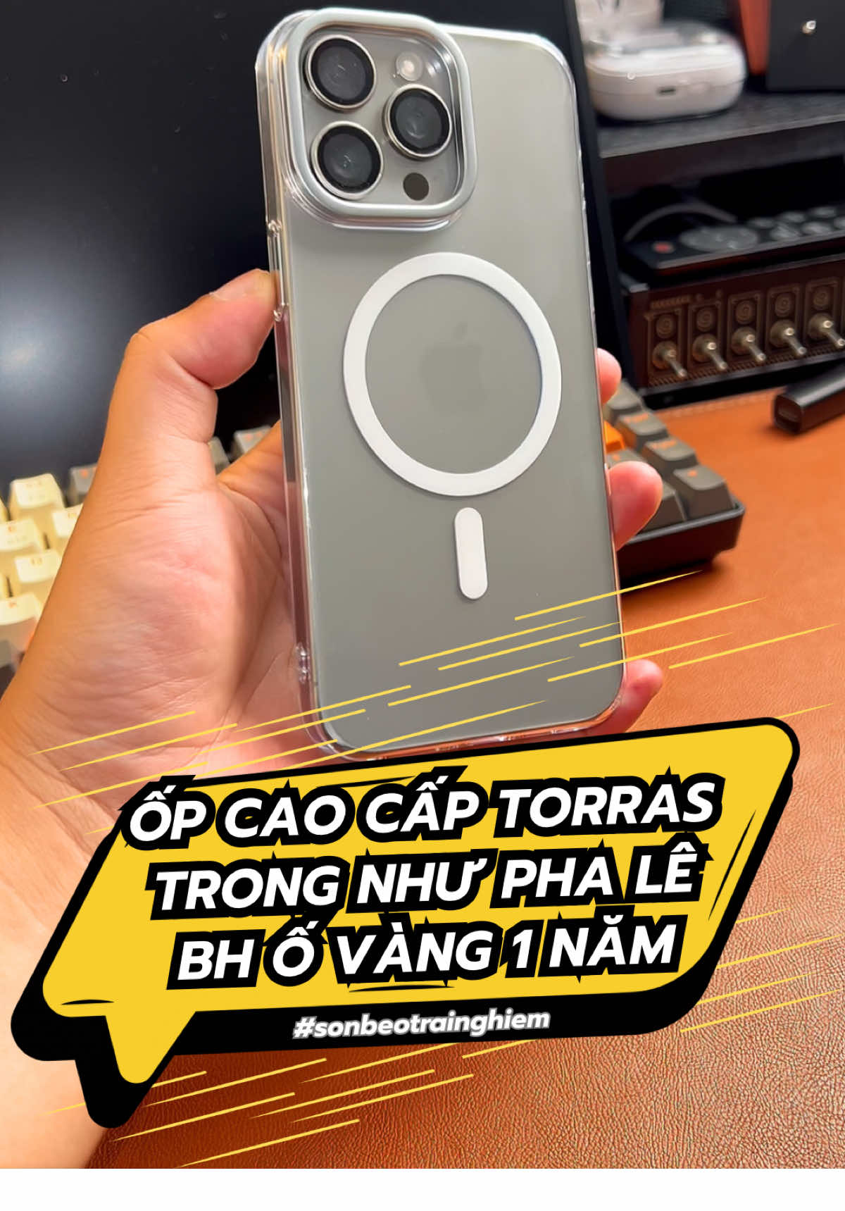 Ốp iphone này trong như pha lê. #sonbeotrainghiem #opiphone 