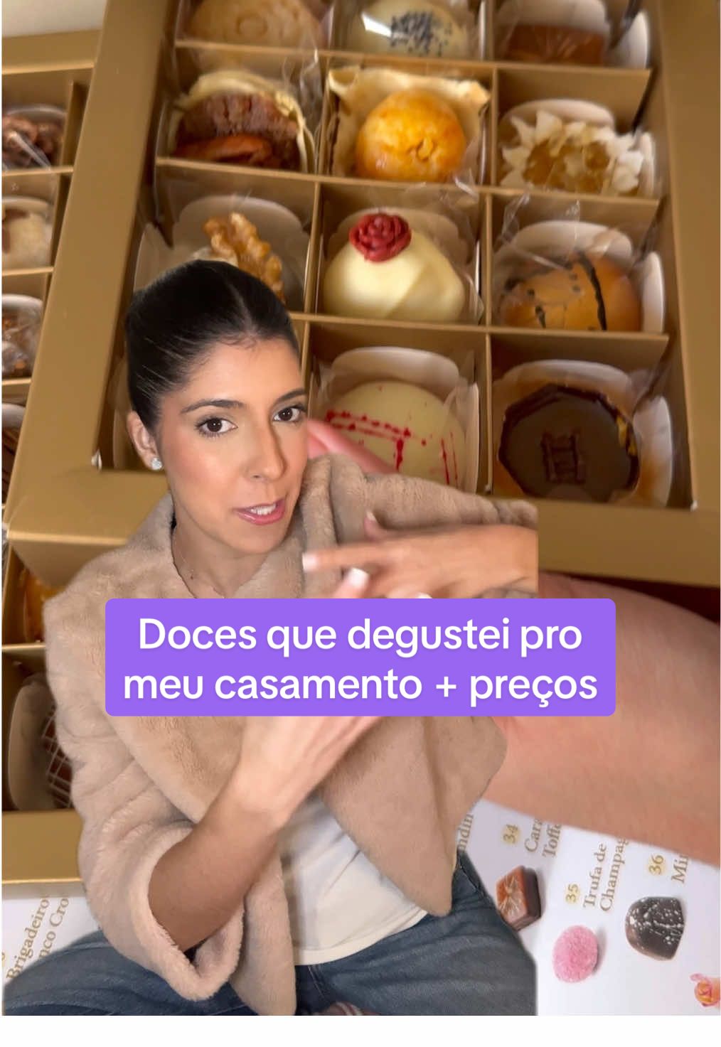 No total degustamos + de 160 doces de 5 confeitarias diferentes 😱 #casamento #doces #docesfinos #chocolate #docesgourmet #confeitaria #confeiteira #noiva 