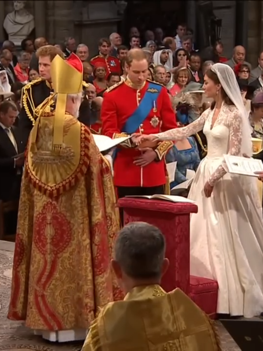 The Royal Wedding Vows. Prince William and Catherine Middleton say their wedding vows in Westminster Abbey. The Royal Wedding took place on 29 April 2011.