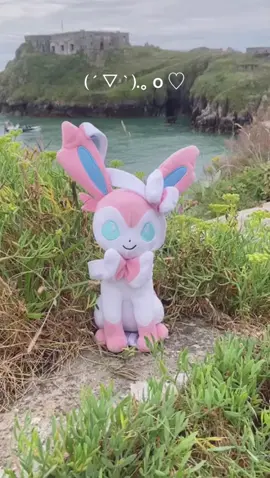 sylveon by the sea (≧◡≦) ♡ #fyp #sylveon #cutecore🎀🦴🍮🐾 #kawaii #pokemon  