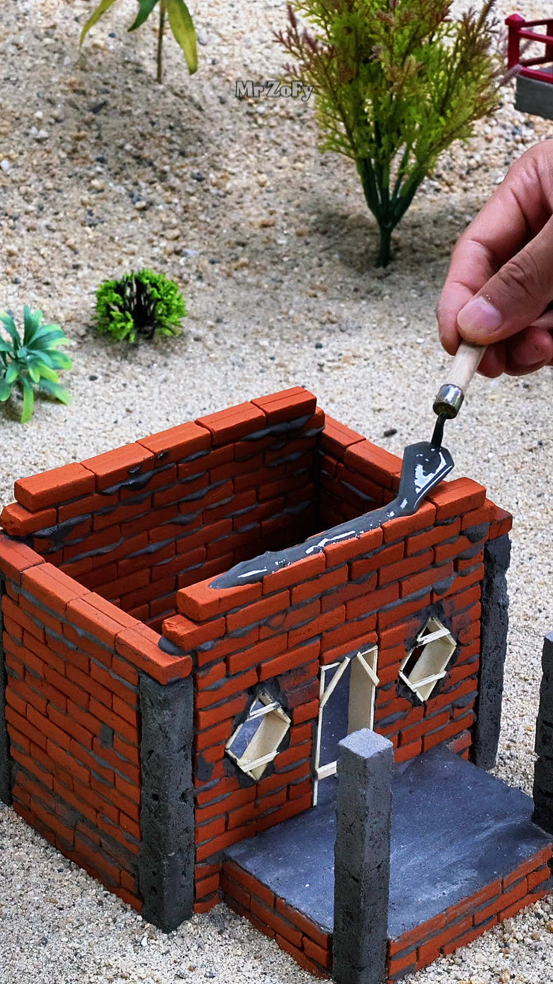 Dream Mini House Built with Tiny Bricks! #house #miniature #dreamhouse #vfuho #DIY #mrzofy #minihome #tinybricks #build