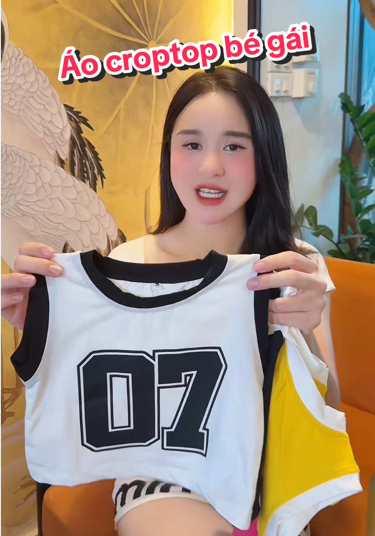 Áo siêu xinh luôn ba mẹ ạ, mặc hè thì bao mát #aosatnach #aobalochobe #aocroptopbegai #megaucogu2024 #quanaotreem 