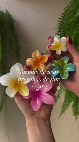 Presilhas de Cabelo FLOR #presilha #cabelosdivos #penteadosfemininos #estilohavaiano #achadinhosshopee