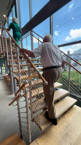 The life of a #100yearold ##stairs##exercise