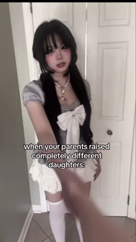 we also have a brother but he was away when we filmed this. i’m adopted before anyone asks #wtsoda #Siblings #foryou #opposites #sister #outfit #fitcheck #adopted  