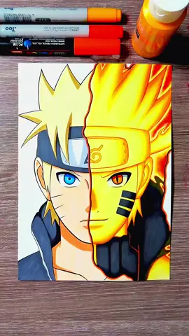 Drawing Naruto 🦊🔥 Naruto Shippuden | Stained Art 🎨 #drawing #drawinganime #naruto #narutouzumaki #art 