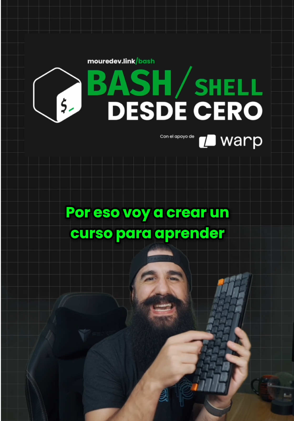 Te presento mi curso de Terminal con Bash/Shell desde cero y gratis! 💻 Vamos a aprender línea de comandos, terminal y scripting. Algo esencial en desarrollo.  🔗 Tienes toda la información del curso en 