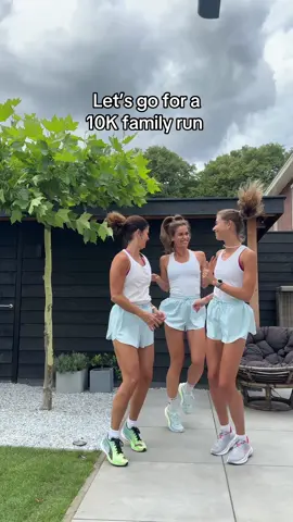 10K run with mom & sis 🥹🏃🏽‍♀️🫶🏻 (in matching fits of course 🩵🤪)  Omg this was so much fun, truly a gift to do this together. Mom definitely stole the show and I’m so proud of her (staying so fit!!) These moments I will forever cherish 🙏🏼 #Running #familyrun #10k #training #rungirl #runningfamily #rungirl #Running #runnerslife #runningforfun #runningcommunity #motivation #discipline #run #hardlopen #duurloop #fy #runvlog 