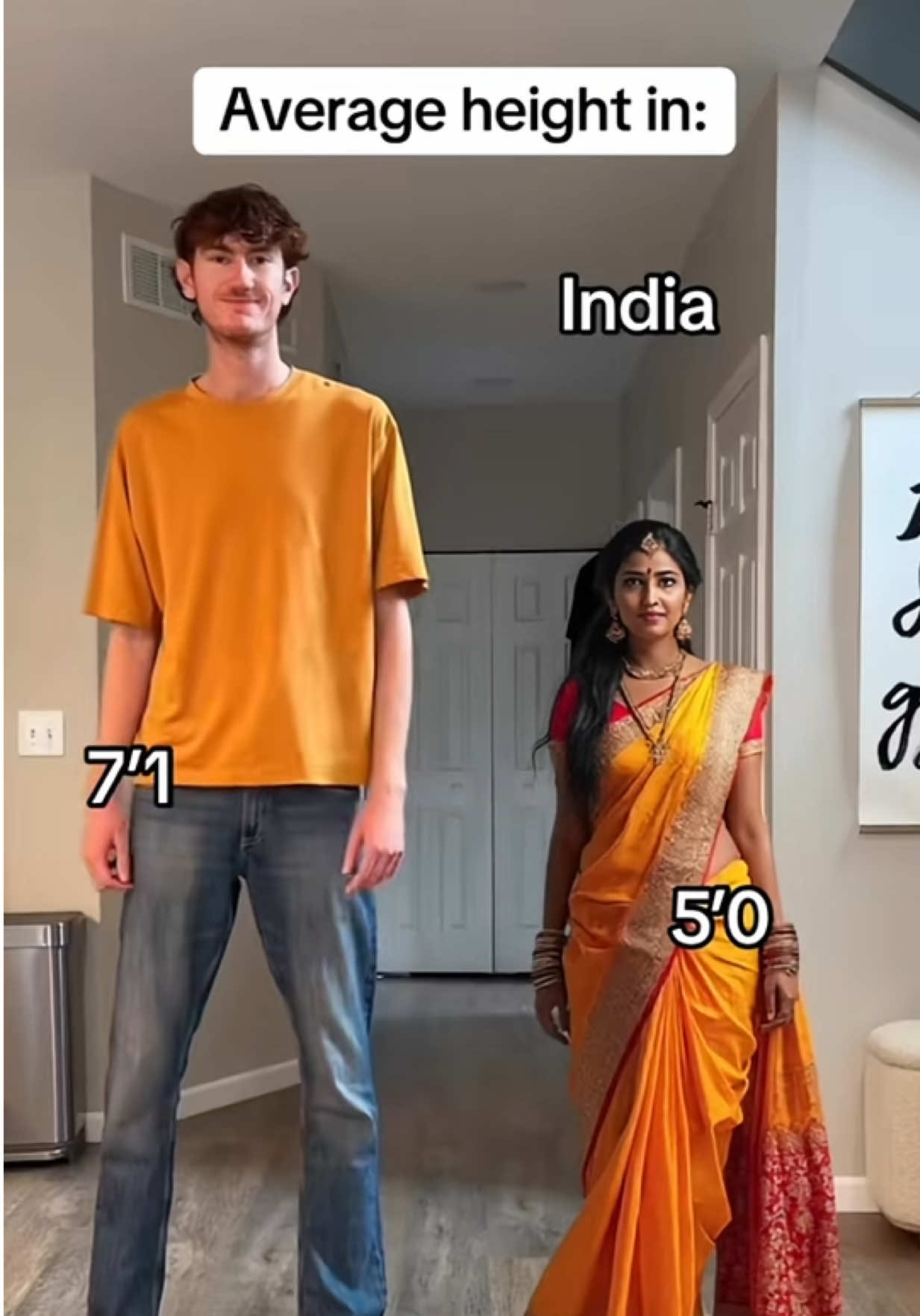 Shortest women in the world next to That Tall Family #tall