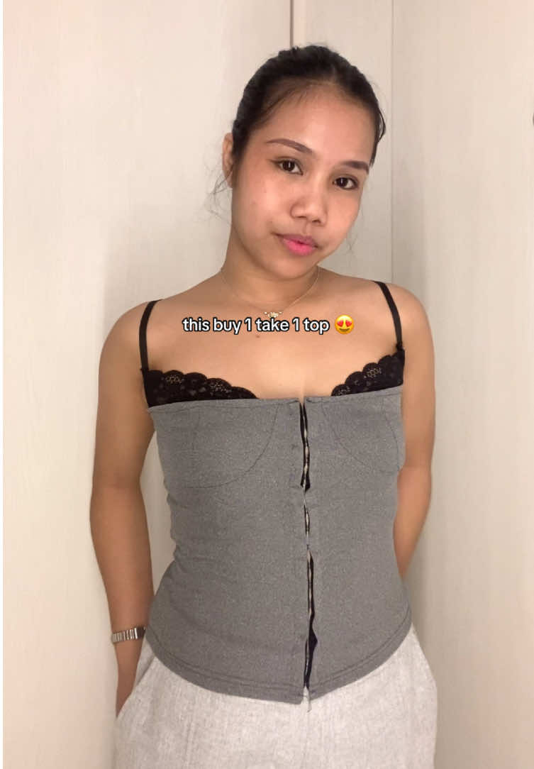 Finally naka buy 1 take 1 na sya 🥰 #graytop #sexytop #sexyoutfit #fits #lacetop #nightoutfit #sexyoutfits #topforwomen #fypage #fyp #fyppppppppppppppppppppppp 
