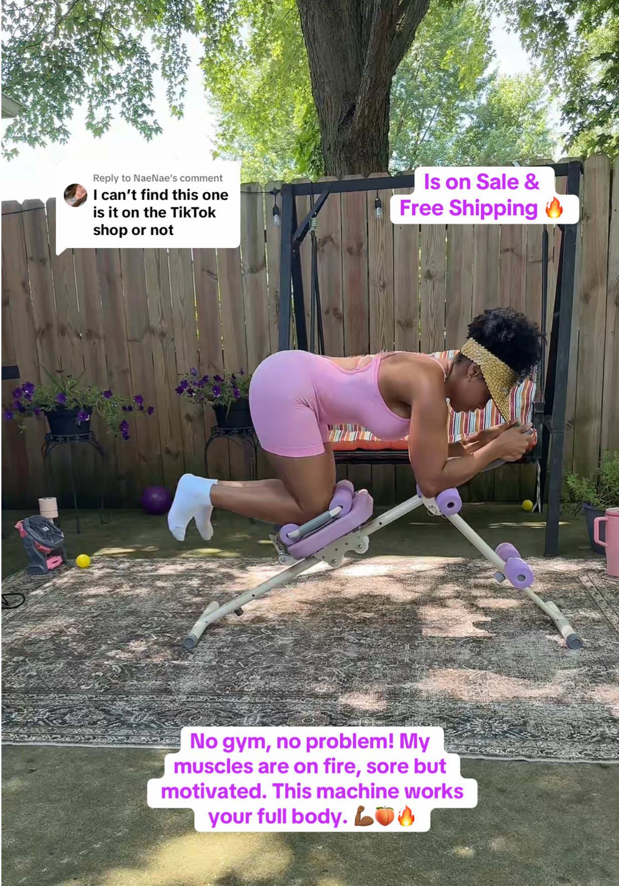 Replying to @NaeNae Is Back In Stock🤗 Girl ge it now is on sale and free shipping, run is low in stock ‼️ My muscles are on fire, sore but hurt so good and I am motivated. Get you SNATCHED at home!!!! Girls grab it while its on sale and free shipping ‼️Youhave no excuse is cheap and this ab machine really works 💪🏽🍑🔥  #athome #athomeworkout #workout #abs #workoutroutine #a#athomea#athomeworkoutw#workouta#absD#DealsForYouDays #workoutroutinefitnessmotivation 