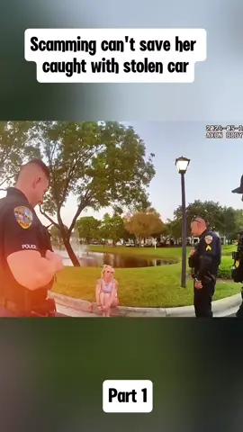Scamming can't save her caught with stolen car
