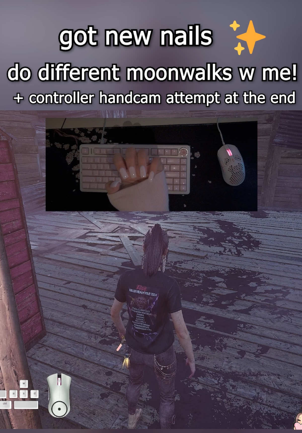 got new nails, come moonwalk w me!  how to moonwalk in dbd! 400 dpi / specs are in my twitch bio / reshade aka pink filters are in my twitch bio #dbd #deadbydaylight #dbdtiktok #dbdsurvivor #dbdedits #dbdmemes #dbdclips #dbdkiller #dbdmoments #dbdfunny #dbdfunnymomentsmontage 