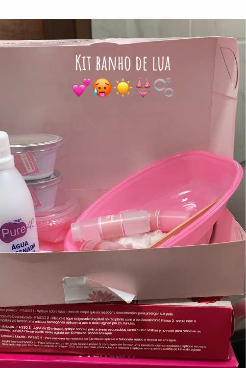 Aquele kit que não pode faltar nesse verão 🥵☀️👙🫧 Kit banho de lua rosa mosqueta 💕✨ #banhos#banhopremium#rosamosqueta#clareamento#lojadecosmeticos 