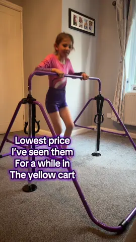 Forever practising her gymnastics bar! The best birthday present we could have got our 6 year old!  One of the lowest prices I’ve seen them around as well.  They also fold up for storage!  #kidstiktok #gymnastic #kidsgymnastic #gymnasticsbar #gymnasticsequipment #gymnast #kidsgifts #gym 