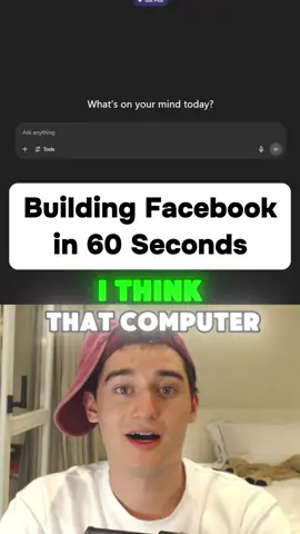 Building Facebook in 60 seconds! 😊 #ai #lovable #cs #vibecoding #nocode