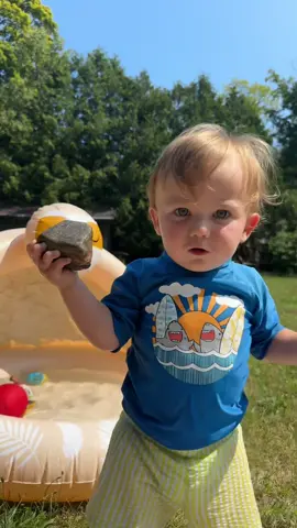 he’s so proud of his rocks lol 