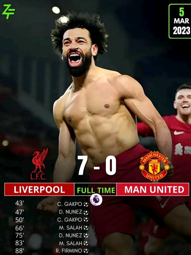 Man united 0-7 Liverpool  #7up #manchesterunited #liverpool #'#foryou c#hambishaliverpool @Liverpool FC @Manchester United 