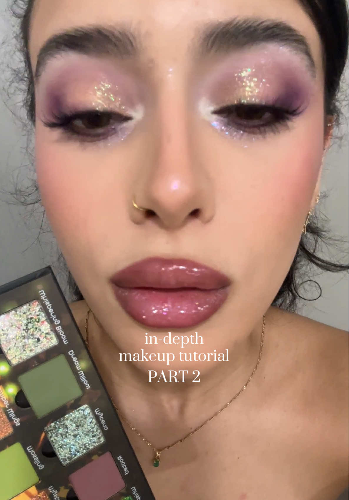 in-depth fairy eye makeup tutorial - part 2 base makeup✨ shop kbeauty, cbeauty, jbeauty on @YesStyle  with code AYASCHANNEL1 🤍 @PLOUISE base @Ensley Reign Cosmetics whispering woods palette @cliocosmetics_global kill lash liner @ groinneya lashes gn03 (aliexpress or shein) @OLENS Global Official scandi olive @skinfood_global moist effector @JUNGSAEMMOOL essential mool cream @Maybelline NY lumi matte foundation 118 @BASMA Beauty stick '14' @ flower knows chinese release concealer 'ph04' @patrick ta she's that girl blush @makeupbymario soft blur powder 'neutral light' @Huda Beauty easy bake 'cupcake' @Kaleidos Makeup contour trio 'medium' @focallure_makeup body highlight powder 'one kiss' @Rom&nd US lip matte pencil 'fig spread'  @Flower Knows Makeup violet strawberry cupid gloss 'berry bomb' (use code AYASCHANNEL1 on their site to save $) #makeuptutorial #eyemakeuptutorial #orangemakeup #purplemakeup #makeup #eyeglitter #glittermakeup 