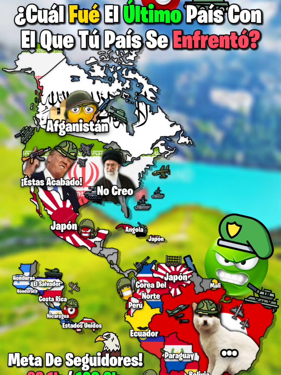 ¿Cuál Fué El Último País Con El Que Tú País Se Enfrentó? ⚔️🤔 #map #geography #countryballs #mapper #mapping 