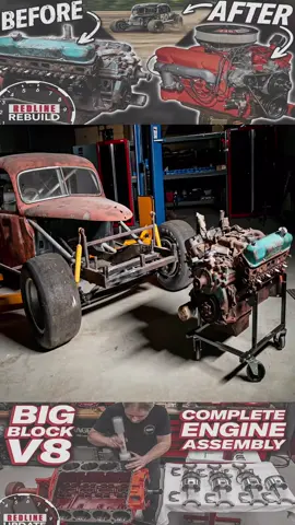 MOPAR 440 V8 + Vintage Ford Racer = One Epic Time-Lapse 🔧🔥 Built to roar again. Full engine rebuild and race car revival! 👉 Love raw horsepower and classic speed? Smash ❤️ and follow! #mopar440 #enginebuild #vintageracecar   #fordracer #redlinerebuild #musclepower   #classiccar 