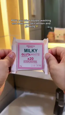 Replying to @A&G LifeStyle yes ganda talaga ng whitening soap na to at nakakaglowing✨ #milkyglutawhitesoap #milkyglutawhite #keishamilkyglutawhite #whiteningsoap #trendingwhiteningsoap 