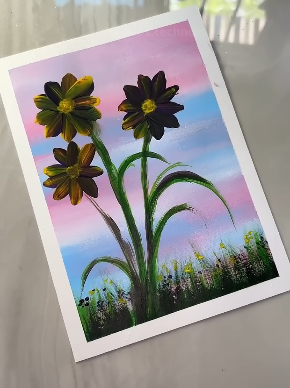 Easy acrylic painting ideas ❤️🎨  #handmade #texturedart #artist #painting #asmrsounds #frontpage #hack #hope #art #shade #texture 