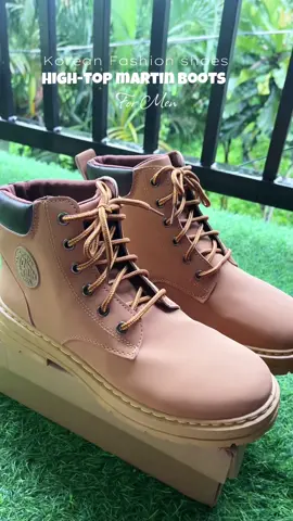 High-top Martin boots, Korean fashion! #boots #shoes #martinboots #koreanstylefashion #hightopshoes #shoesformen #ootdfashion #OOTD #fypシ #trending #foryou 